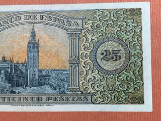 Billete 25 Pesetas Banco de España 1938