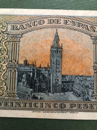 Billete 25 Pesetas Banco de España 1938