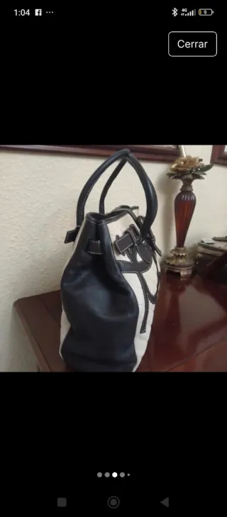 Bolso Purificación García Beige y Marrón