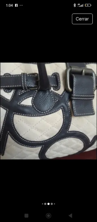 Bolso Purificación García Beige y Marrón