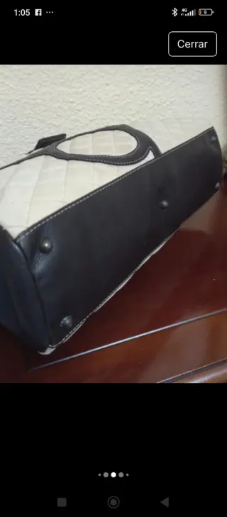 Bolso Purificación García Beige y Marrón