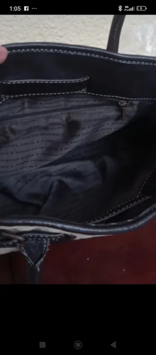 Bolso Purificación García Beige y Marrón