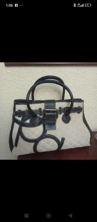 Bolso Purificación García Beige y Marrón