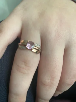 Anillo oro rosa 14k RG laminado que no te ENGAÑEN