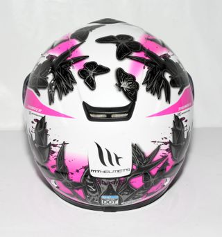 Casco Moto Integral MT Thunder Blanco/Rosa