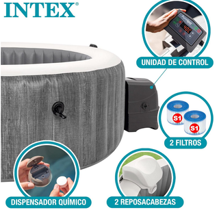 Spa Hinchable Intex 6 Personas Greywood