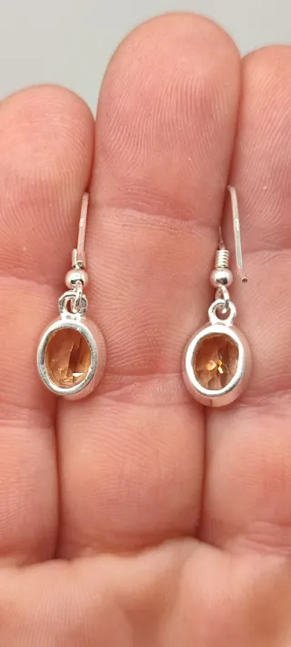 Pendientes de Plata y Citrino.