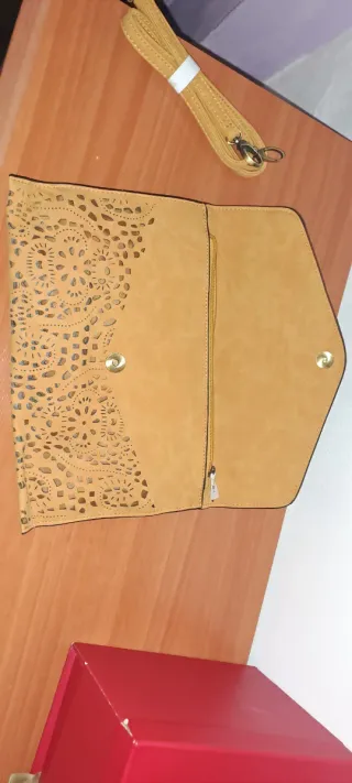 Bolso de mano Misako amarillo mostaza