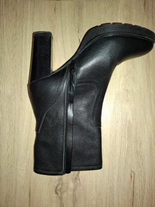 Botines piel negros tacón plataforma talla 41