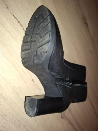 Botines piel negros tacón plataforma talla 41