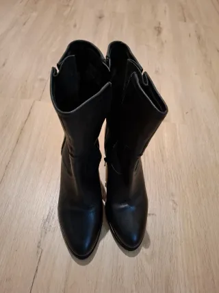 Botines piel negros tacón plataforma talla 41