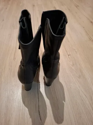 Botines piel negros tacón plataforma talla 41