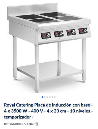 Placa de inducción Royal Catering 4 zonas