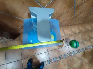 Cocina de juguete con cesta y accesorios