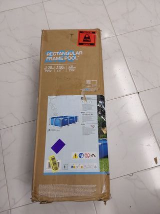 Intex 28270NP Small Frame - Piscina Desmontable, 220 x 150 x 60 cm, 1.662 litros, Color Azul