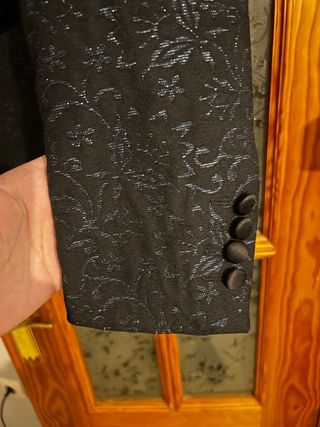 Americana de gala azul con dibujo