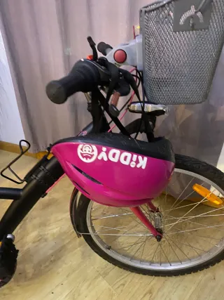 Bicicleta Bitwin niña rosa con cesta