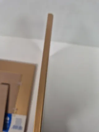 2 Marcos Fotos Madera Esmaltada Blanco y Dorado