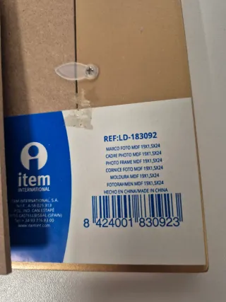 2 Marcos Fotos Madera Esmaltada Blanco y Dorado