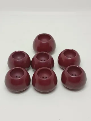 Set 7 Bottoni Vintage  Originale Anni 80 Bombati