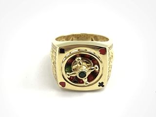 sello oro 18k con circonita t. 13 (16,88 mm)