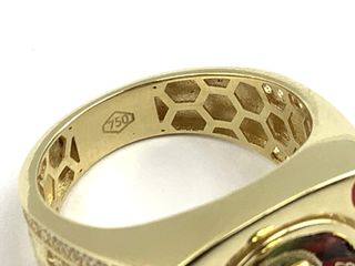 sello oro 18k con circonita t. 13 (16,88 mm)