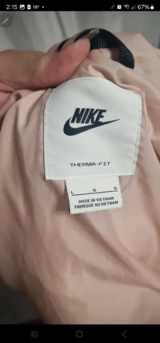 Abrigo Nike rosa y negro