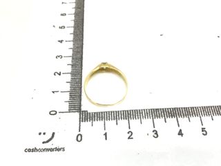 anillo oro 18k con piedra con circonita