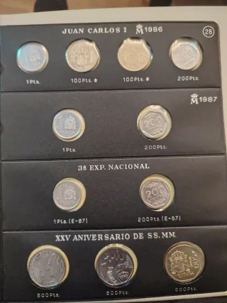 11 Monedas Juan Carlos I (1986-1987)
