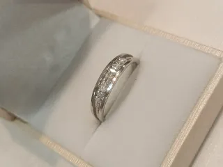 Anillo Oro Blanco 18k Circonitas Larri