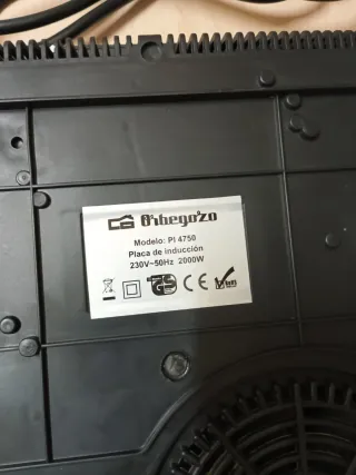 Placa Inducción Portátil Orbegozo PI 4750