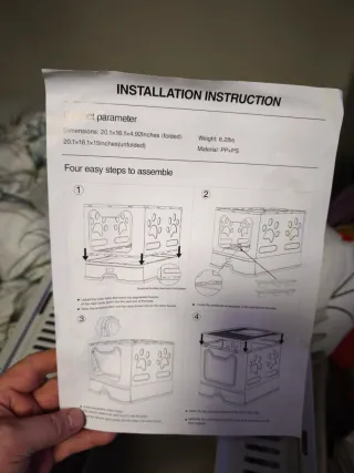 Caixa de Areia Gatos Limpeza Fácil