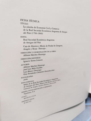 Libro La cátedra de economía civil y comercio de la real sociedad económica-aragonesa de amigos del país-tapa dura,