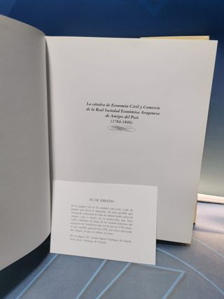 Libro La cátedra de economía civil y comercio de la real sociedad económica-aragonesa de amigos del país-tapa dura,
