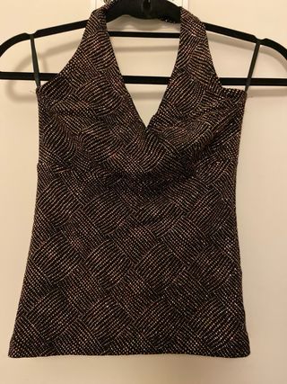 Top fiesta brillo elástico TRUCCO talla 40