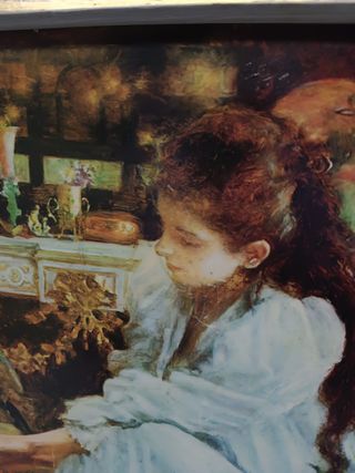 Cuadro , lamina enmarcada en marco de madera ROMAN RIVERO 53x47 cm