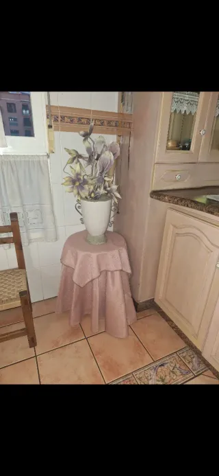 Mesa camilla redonda rosa