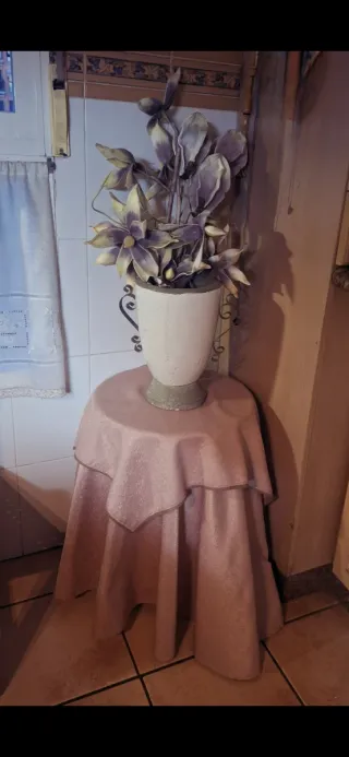 Mesa camilla redonda rosa