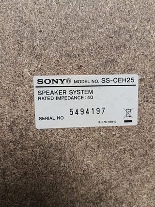 Pareja de Altavoces SONY SS-CEH25, 24x15x15 cm