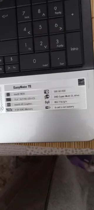 Packard Bell Ordenador Portátil Negro/Plateado