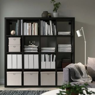 Estantería IKEA KALLAX 4x4 oscura