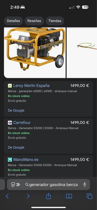 Generador Gasolina Benza 9.0 EX27