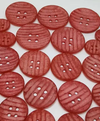 Lotto 40 Bottoni Vintage Anni '70 Space Age Rossi