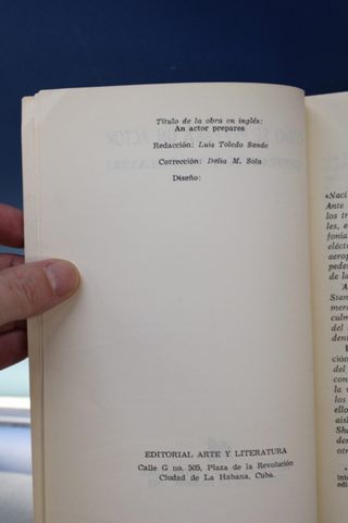 Libros. Como se prepara un actor – K. Stanislavsky.