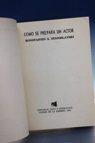 Libros. Como se prepara un actor – K. Stanislavsky.