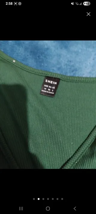 Vestido corto Shein verde brillante