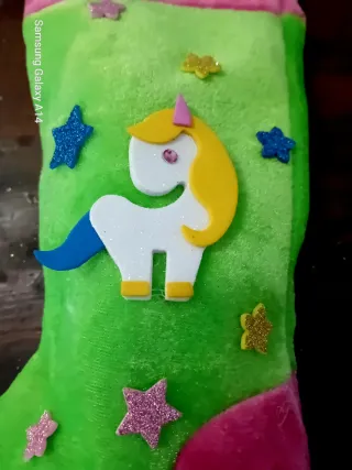 Calza Befana Unicorno Fatta a Mano