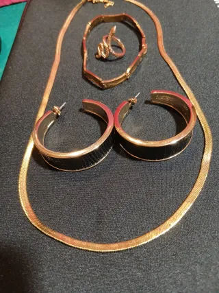 Conjunto Joyería Oro Serpiente Aro Anillo