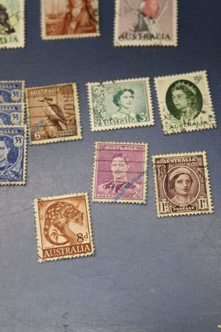 Sellos Australia años 40 y más.