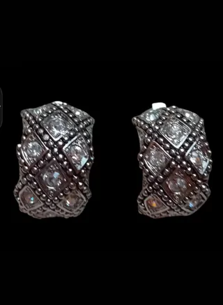 Orecchini clip strass vintage